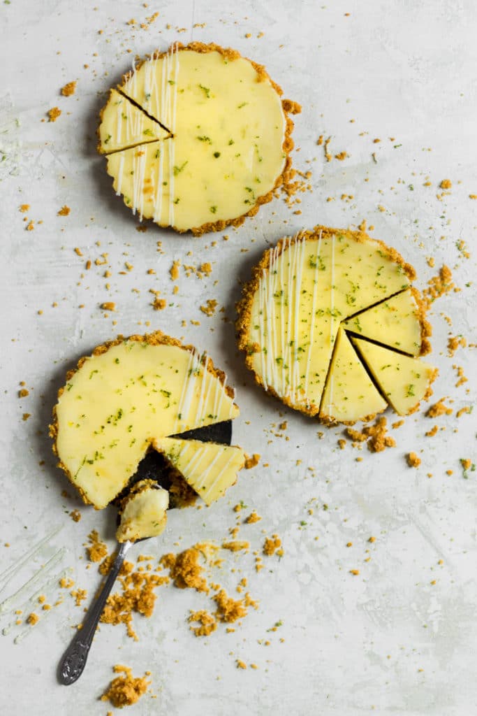 slices cut into mini key lime pies