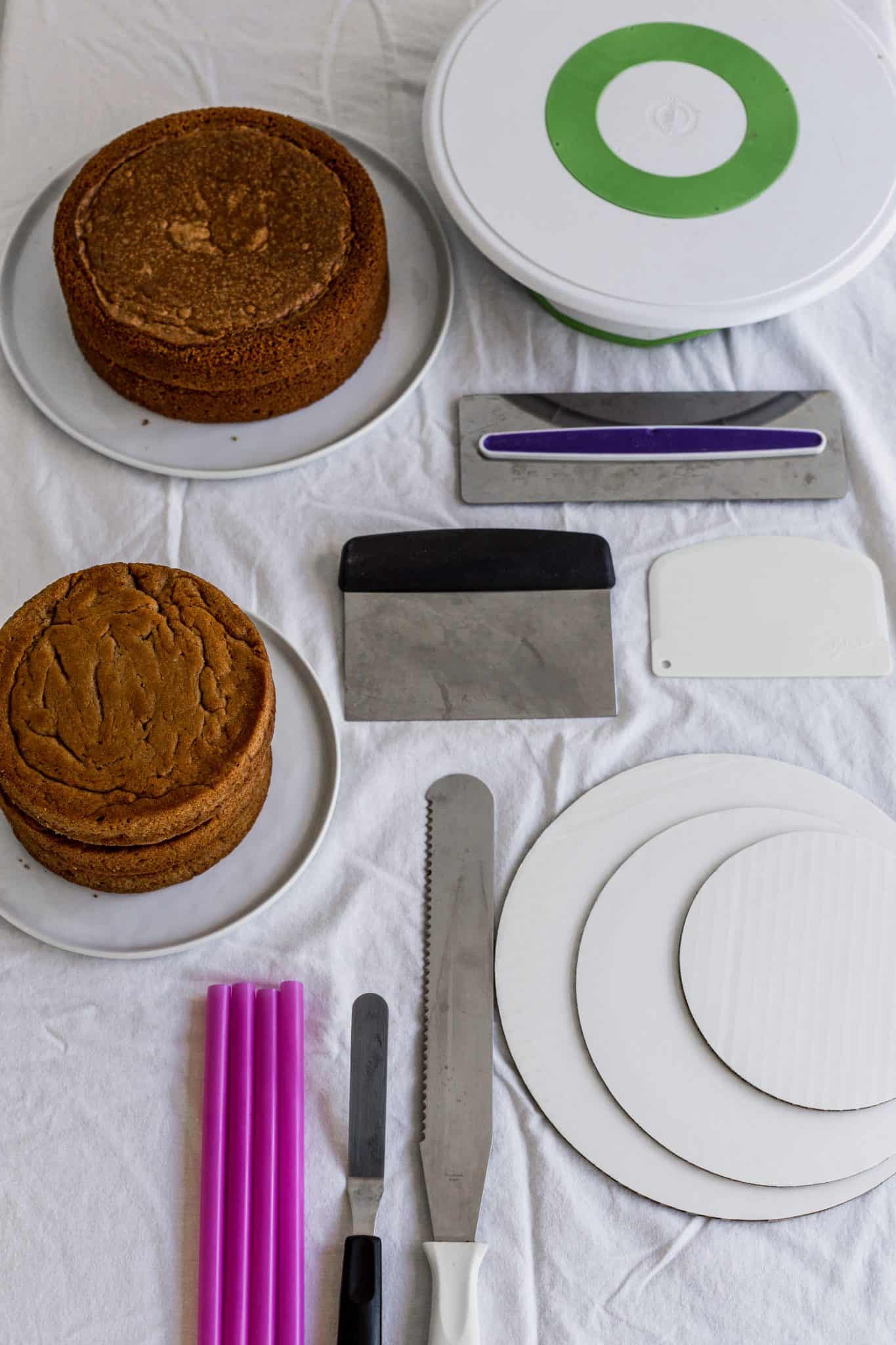 How to Bake & Stack a Two Tier Cake Frosting and Fettuccine