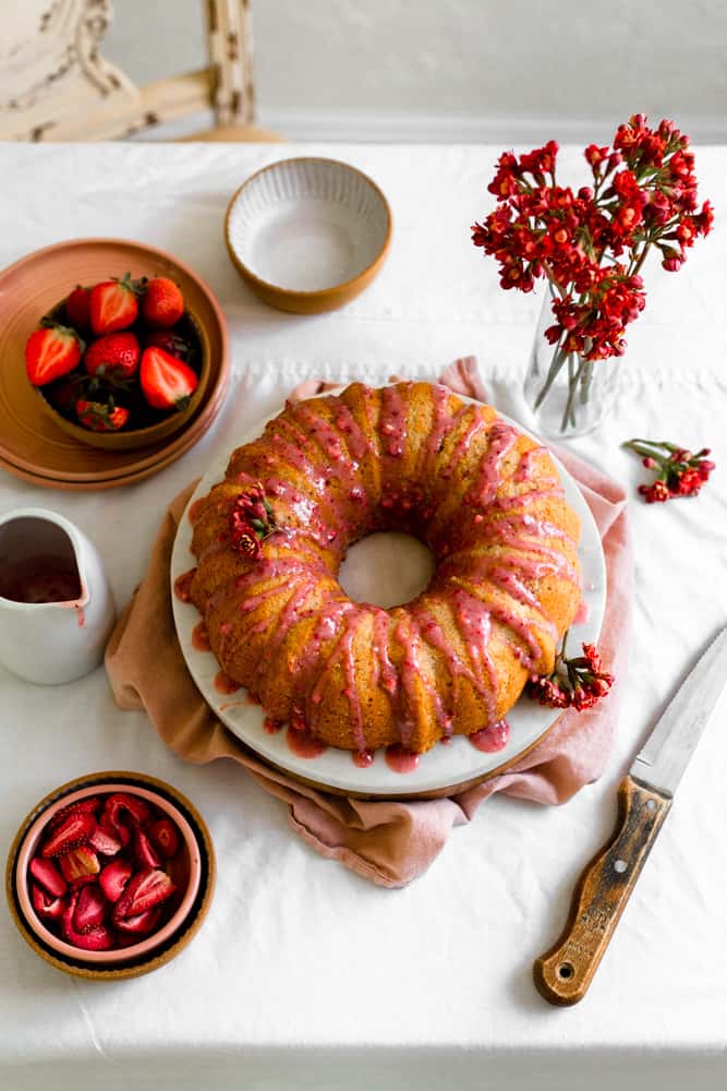 Easy & Delicious Strawberry Bundt Cake