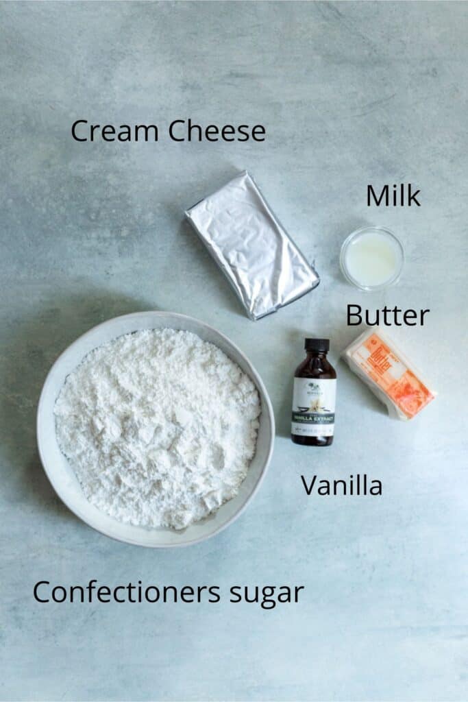 Ingredients for stable cream cheese frosting