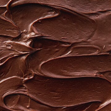Swirls of chocolate frosting