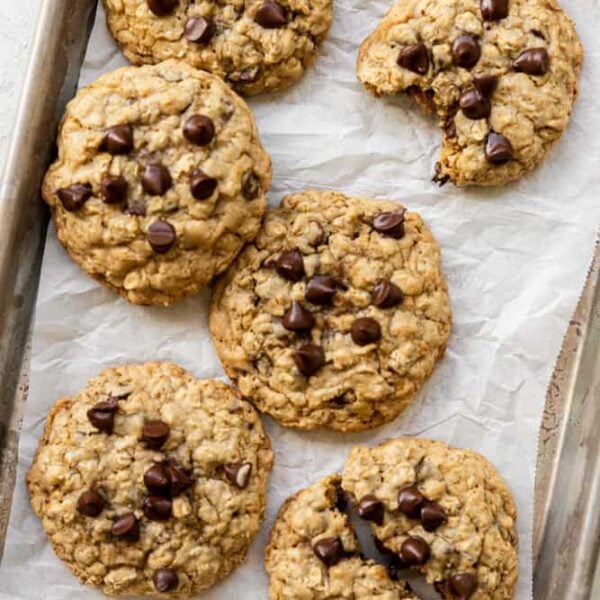 Chewy Small Batch Oatmeal Chocolate Chip Cookies - Frosting and Fettuccine