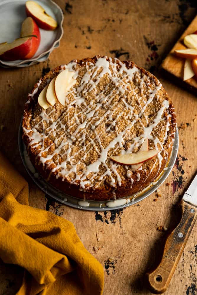 Apple Crumb Coffee Cake with Maple Bourbon Glaze | Scratch Kitchen