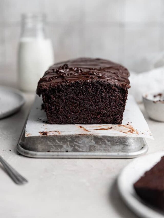 Chocolate Loaf Cake Recipe with Ganache Frosting & Fettuccine