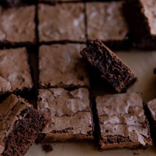 Quick and Fudgy Triple Chocolate Brownies Frosting and Fettuccine