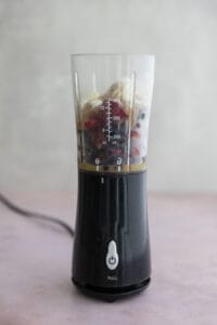 Ingredients in a personalized blender.