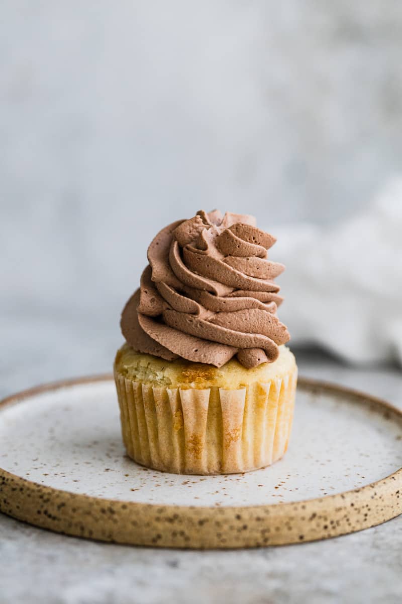 3 Ingredient Light Whipped Chocolate Frosting - Frosting and Fettuccine