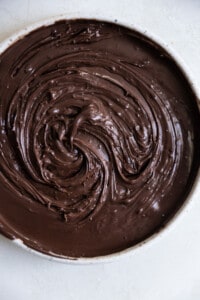 Fudgy chocolate ganache swirls.
