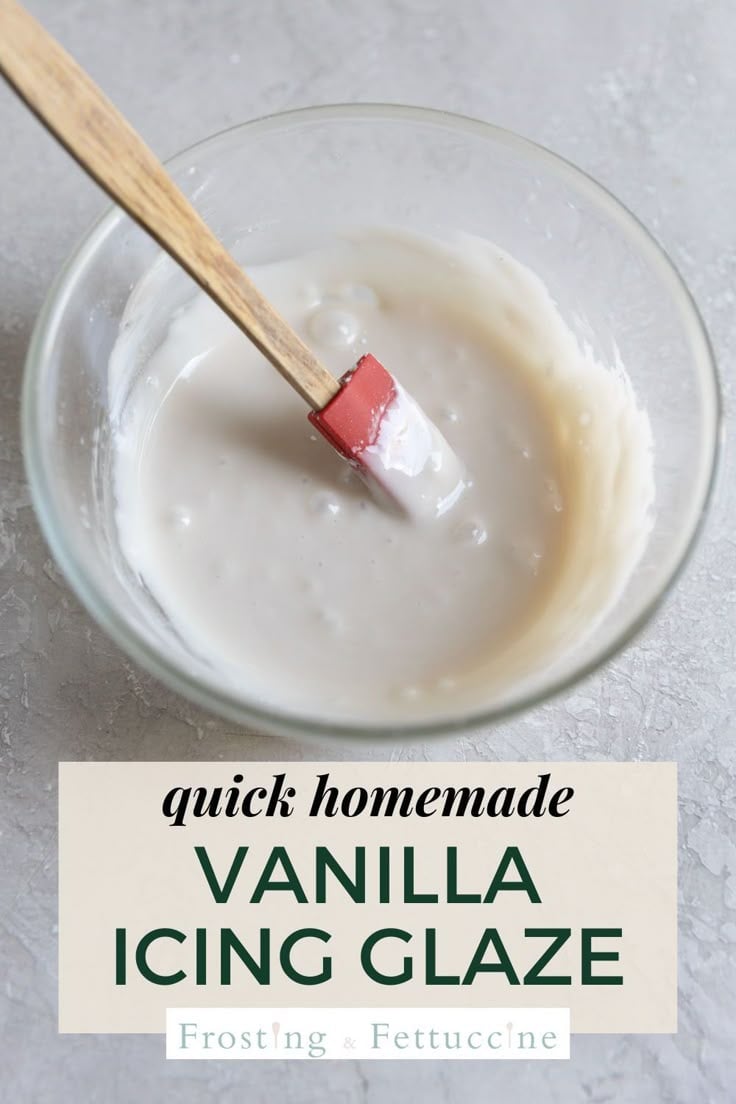 Pinterest image for vanilla glaze. 