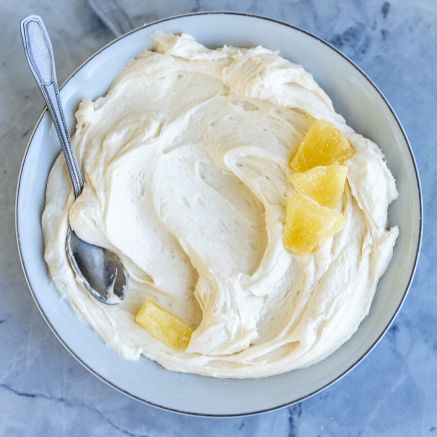 5 Minute Fluffy Pineapple Frosting Frosting and Fettuccine