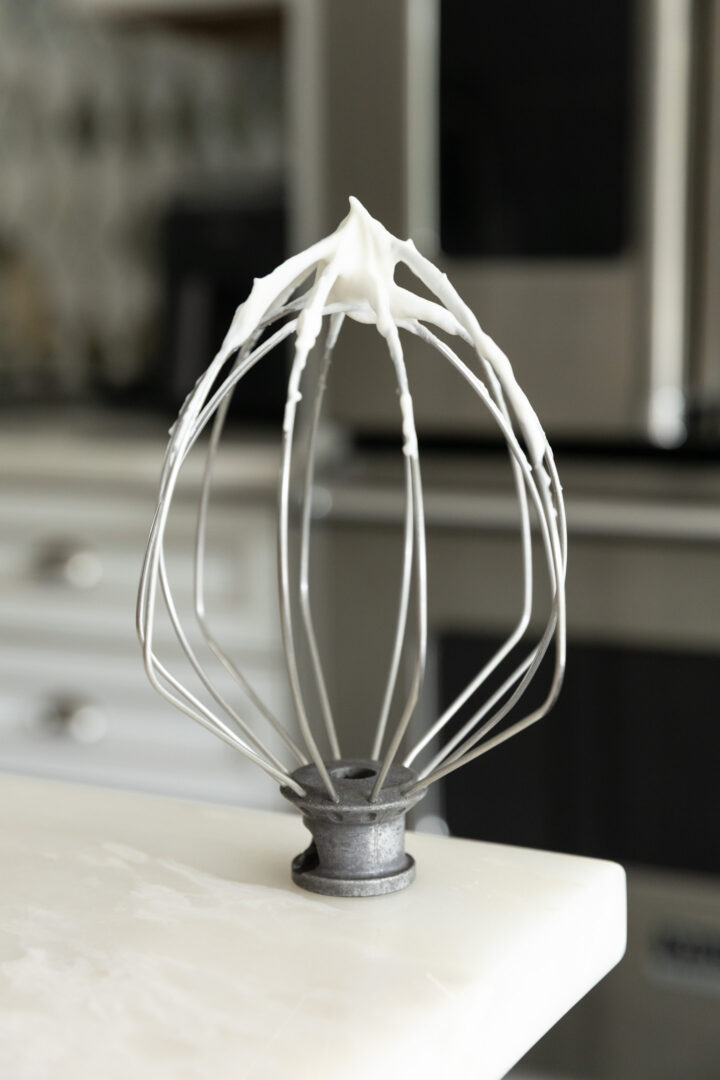 A whip with soft peaks of whipped cream.