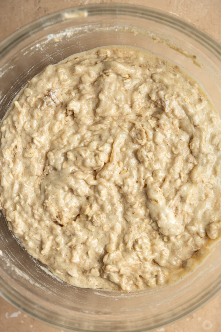 Batter for apple oat muffins.